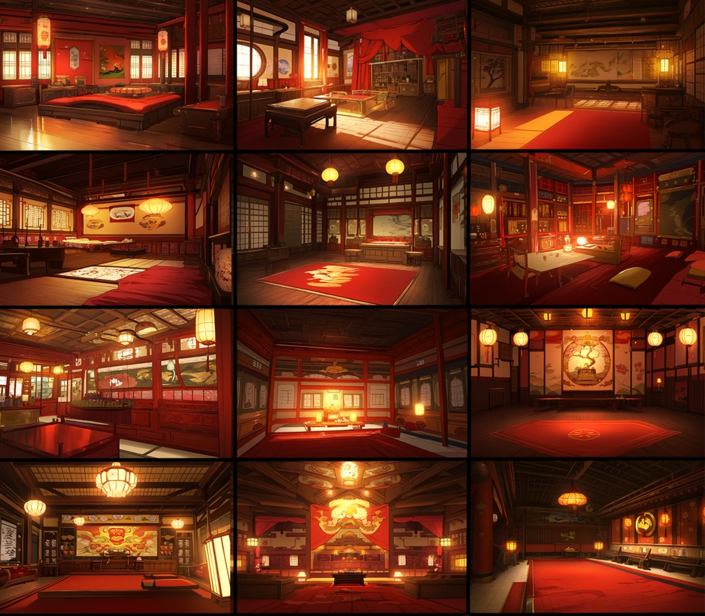 【著作権フリー背景素材集】和風ファンタジー②70種