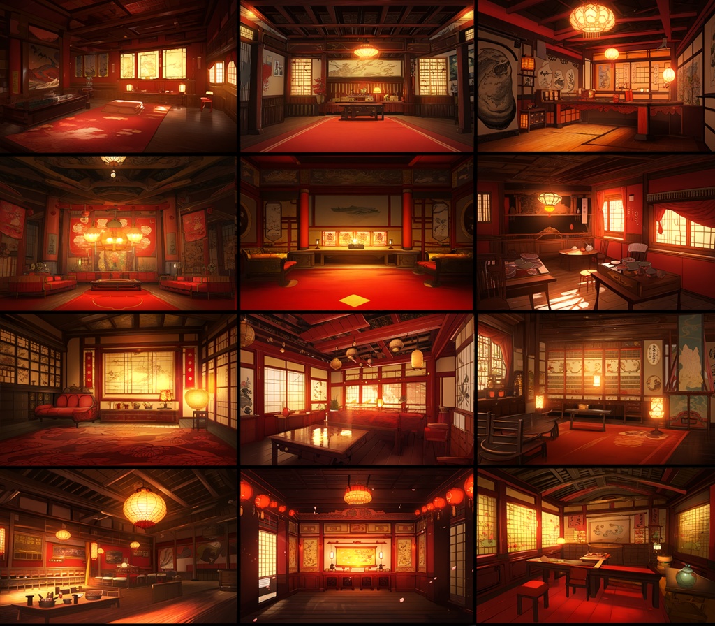 【著作権フリー背景素材集】和風ファンタジー②70種