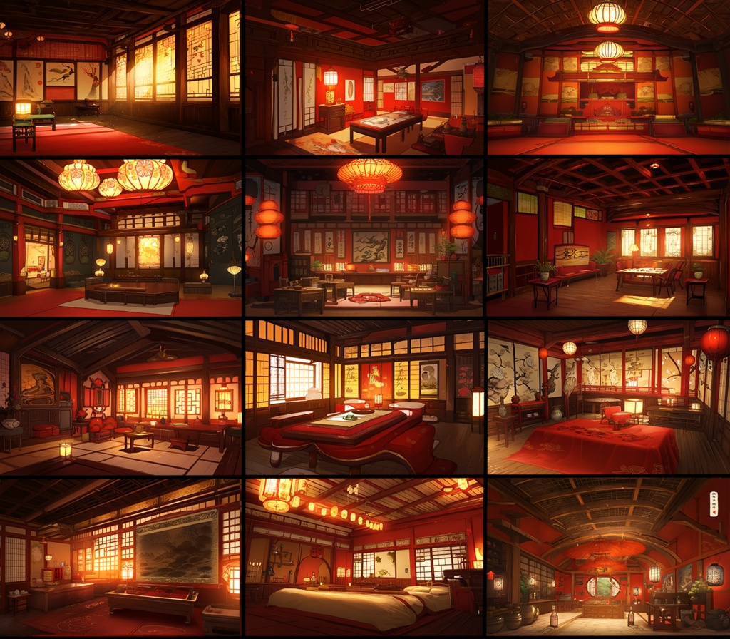 【著作権フリー背景素材集】和風ファンタジー②70種