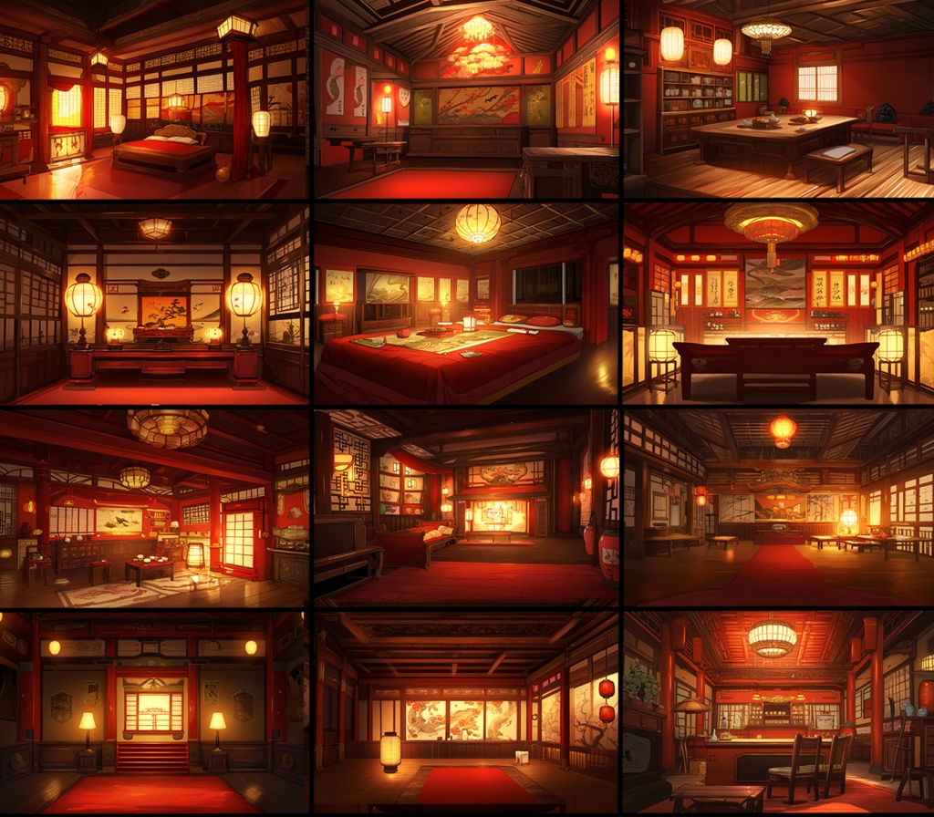 【著作権フリー背景素材集】和風ファンタジー②70種