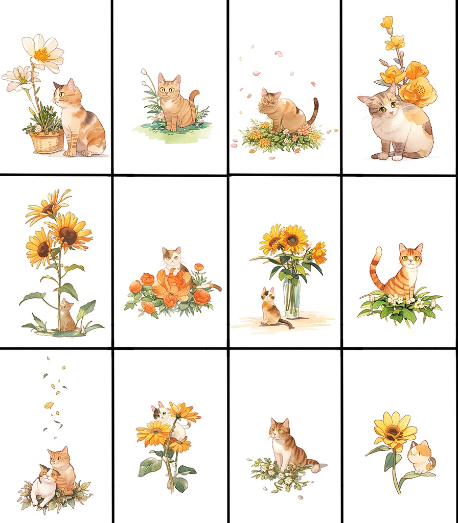 【著作権フリー素材集】猫イラスト110種