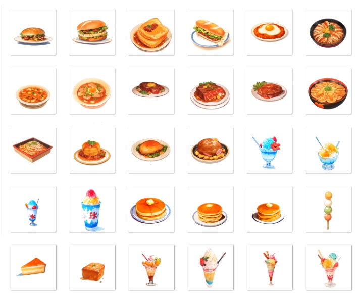 【著作権フリー素材集】料理イラスト150種