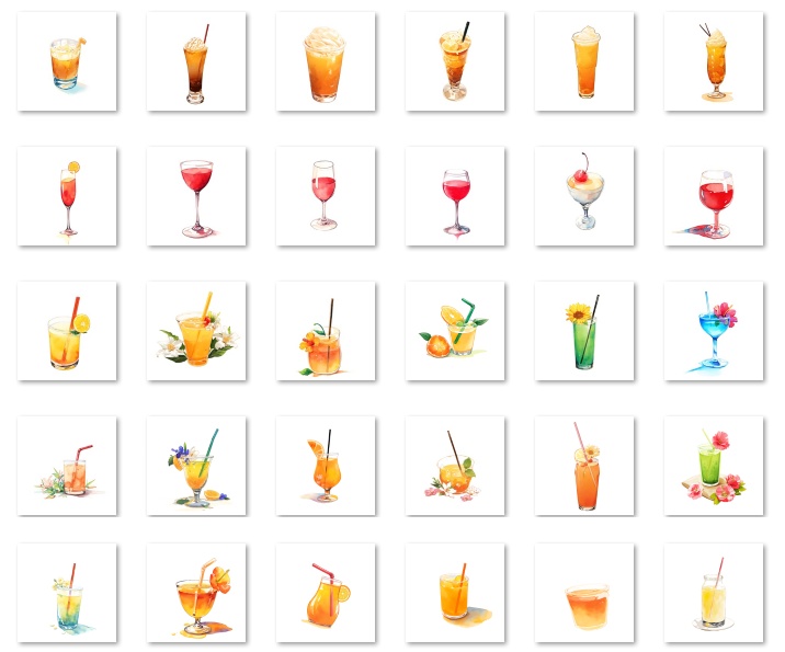 【著作権フリー素材集】飲み物イラスト150種