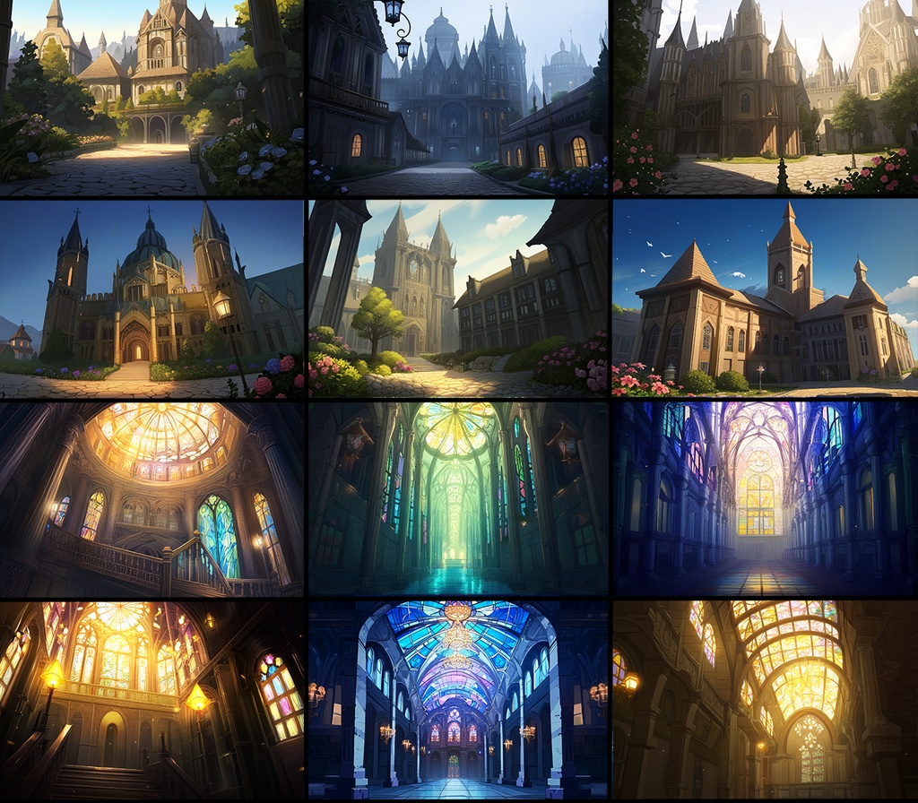 【著作権フリーファンタジー背景素材集】教会②70種