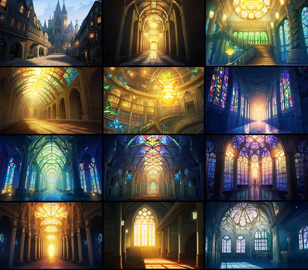 【著作権フリーファンタジー背景素材集】教会②70種