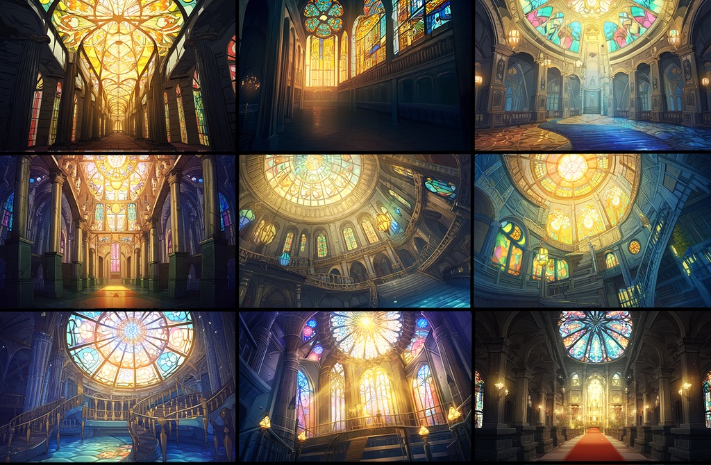 【著作権フリーファンタジー背景素材集】教会②70種