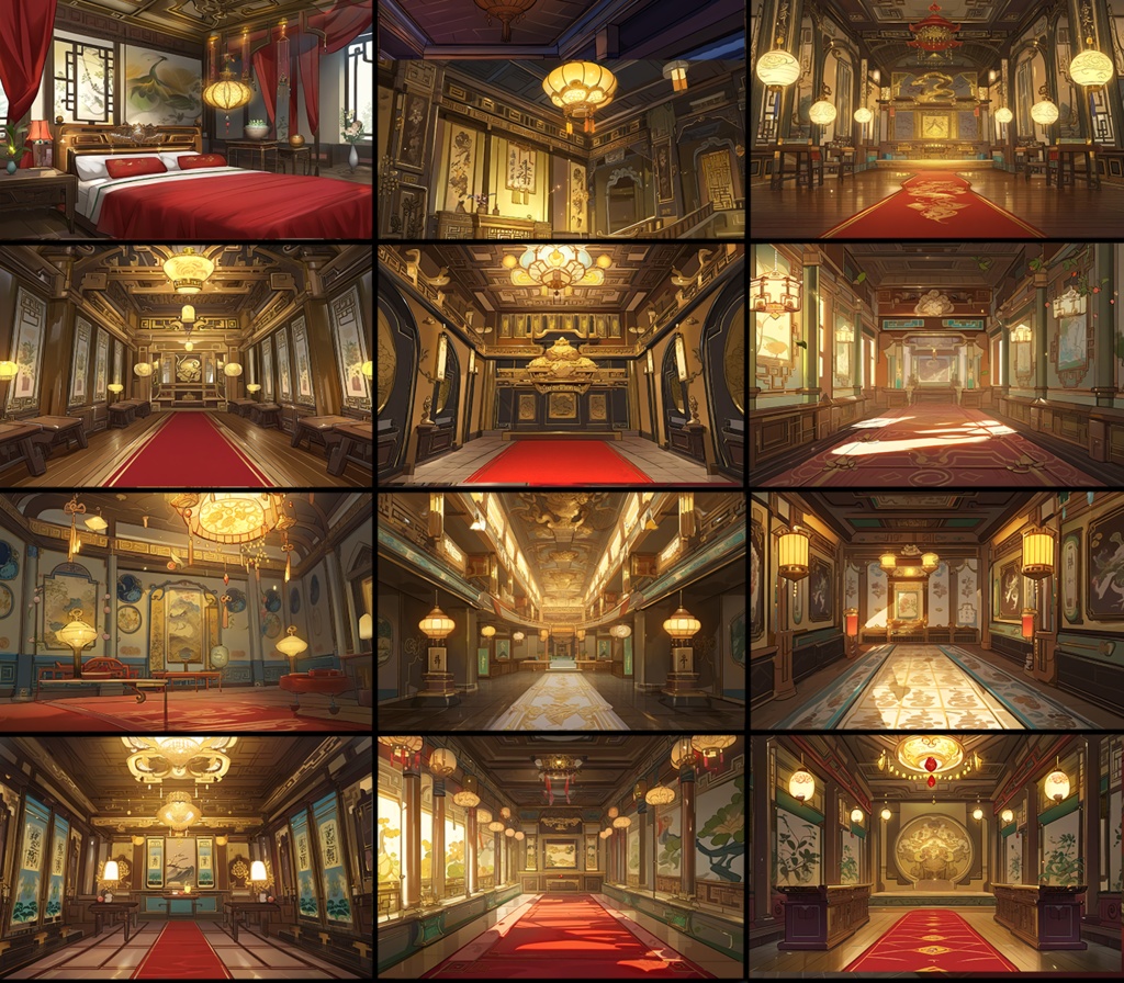 【著作権フリー背景素材集】中華ファンタジー⑤70種