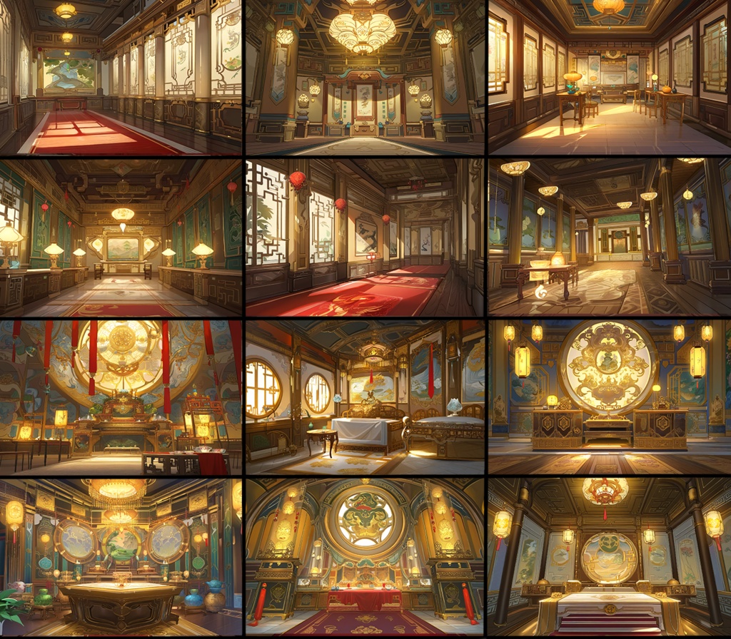 【著作権フリー背景素材集】中華ファンタジー⑤70種