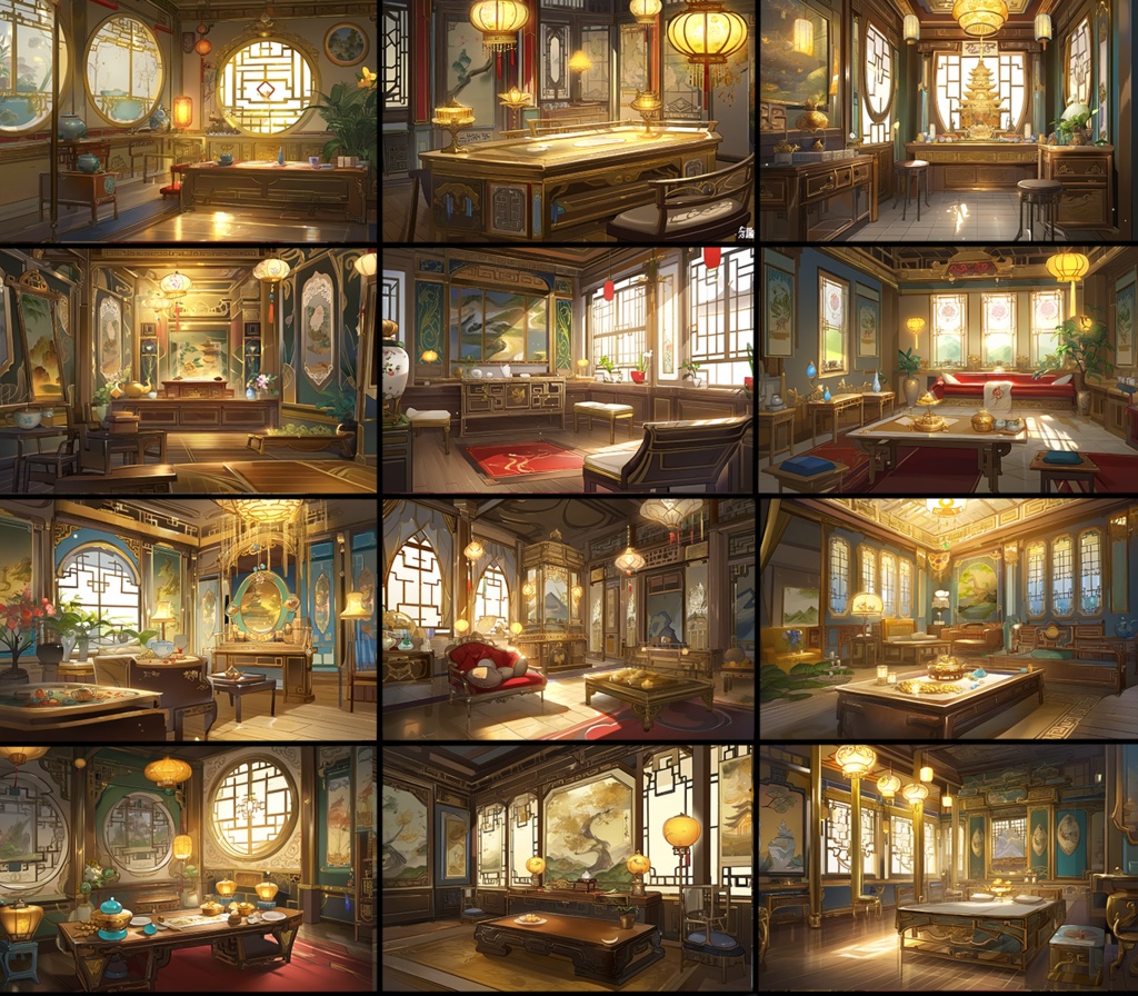 【著作権フリー背景素材集】中華ファンタジー⑤70種