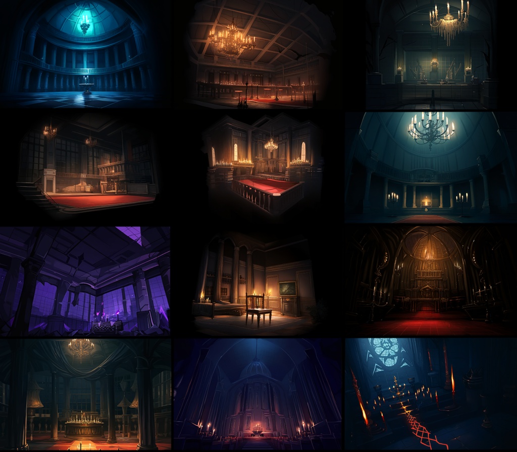 【著作権フリーファンタジー背景素材集】魔王の城②70種