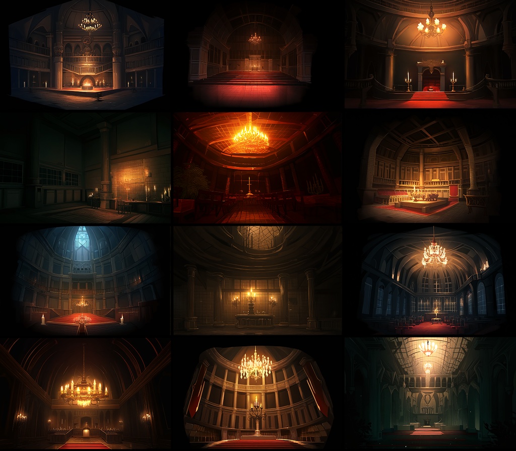 【著作権フリーファンタジー背景素材集】魔王の城②70種