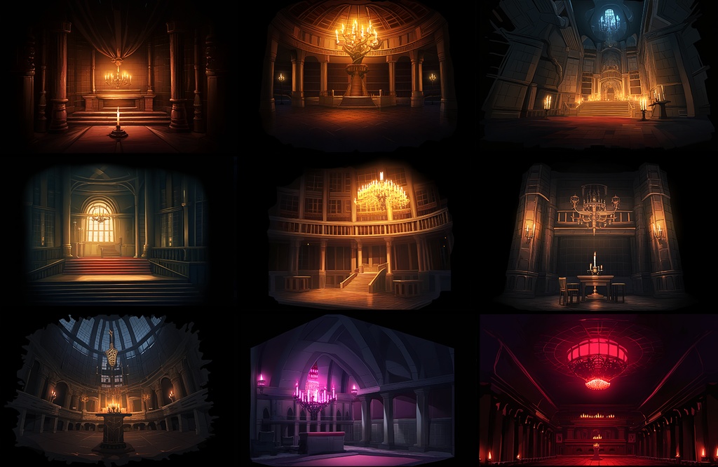 【著作権フリーファンタジー背景素材集】魔王の城②70種