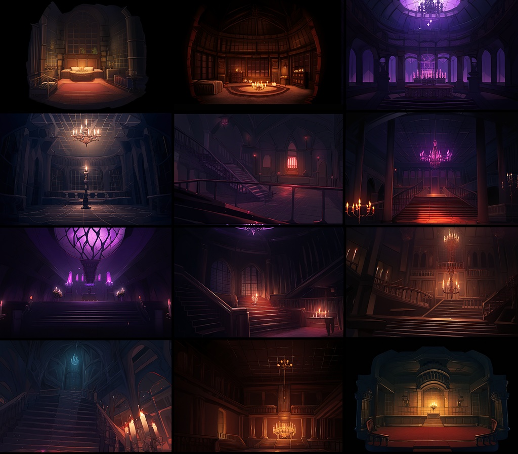 【著作権フリーファンタジー背景素材集】魔王の城②70種