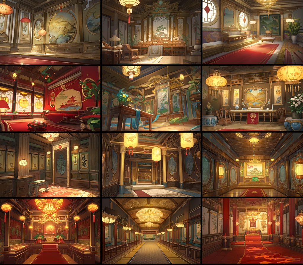 【著作権フリー背景素材集】中華ファンタジー⑥70種