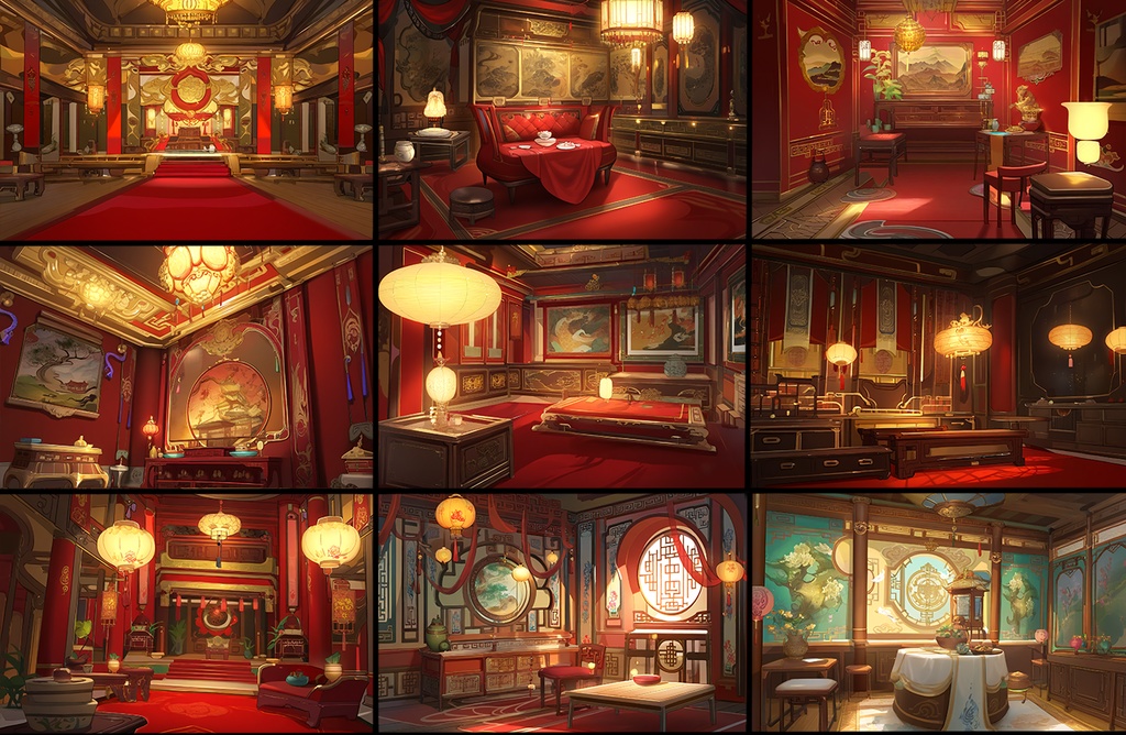 【著作権フリー背景素材集】中華ファンタジー⑥70種