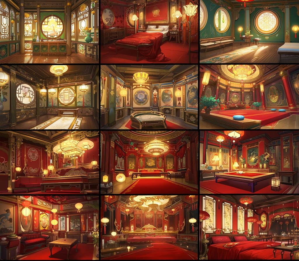 【著作権フリー背景素材集】中華ファンタジー⑥70種