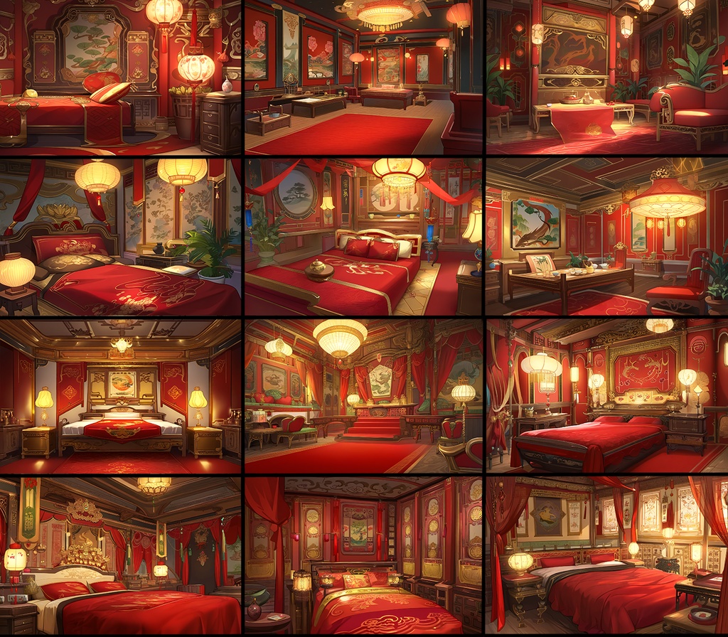 【著作権フリー背景素材集】中華ファンタジー⑥70種