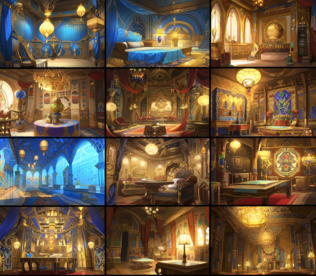 【著作権フリー背景素材集】アラビアンファンタジー④70種