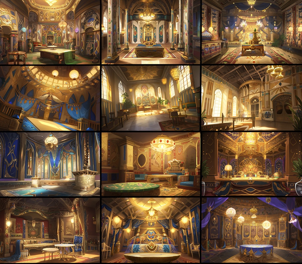 【著作権フリー背景素材集】アラビアンファンタジー④70種