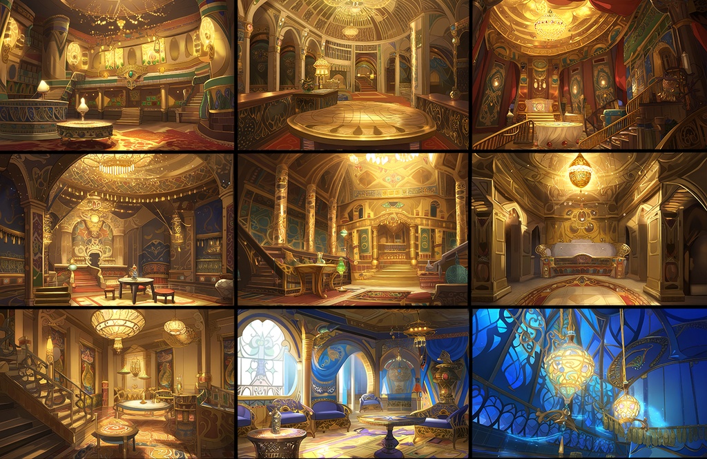 【著作権フリー背景素材集】アラビアンファンタジー④70種