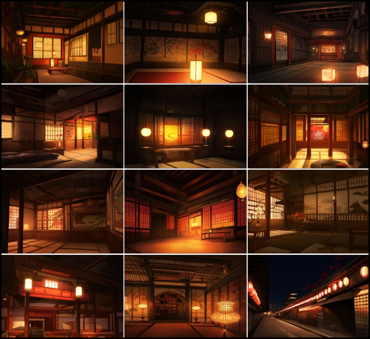 【著作権フリーファンタジー背景素材集】遊郭②74種