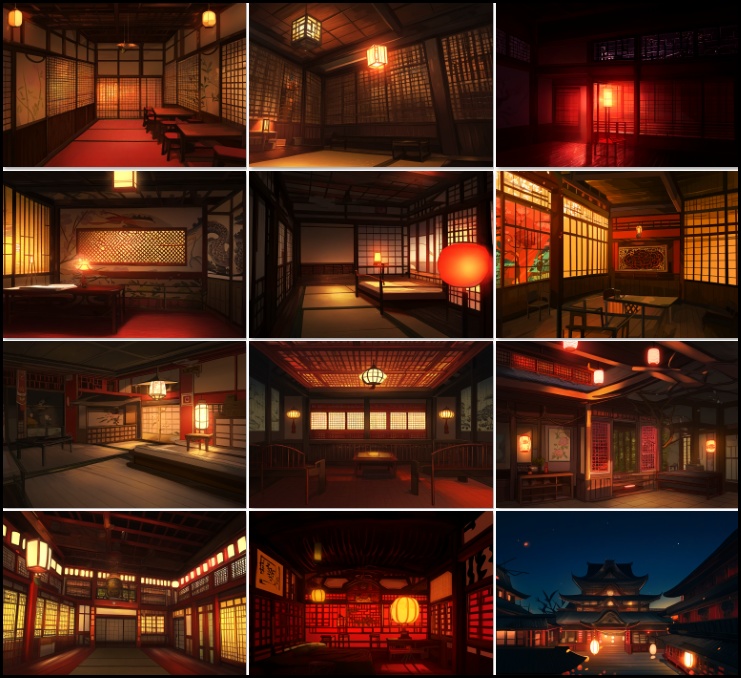 【著作権フリーファンタジー背景素材集】遊郭②74種