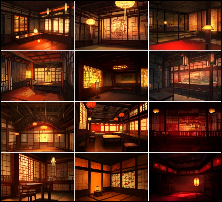 【著作権フリーファンタジー背景素材集】遊郭②74種