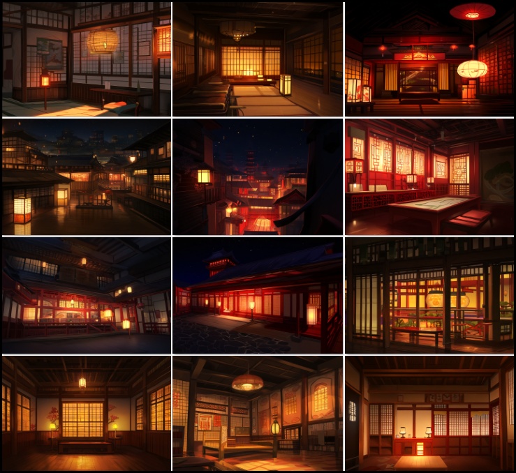 【著作権フリーファンタジー背景素材集】遊郭②74種