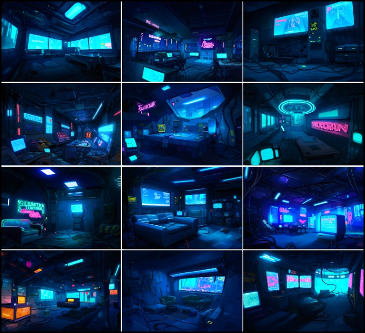 【著作権フリー背景素材集】ネオンシティ②70種