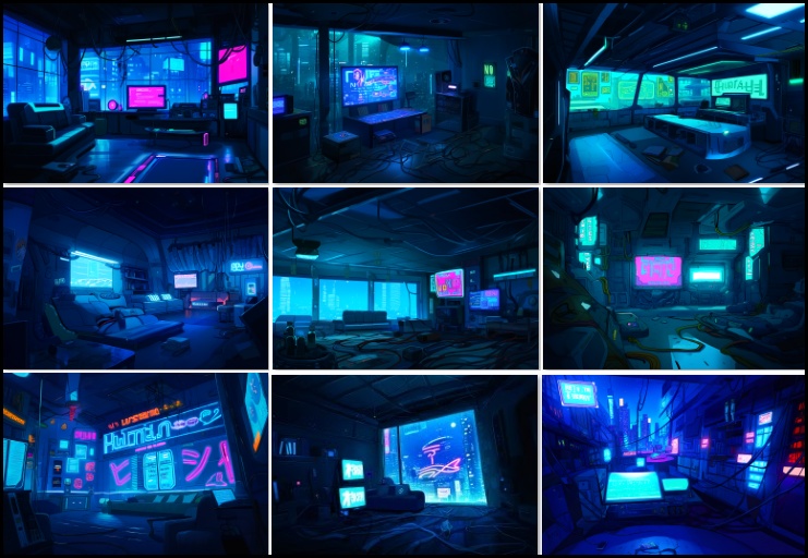 【著作権フリー背景素材集】ネオンシティ②70種