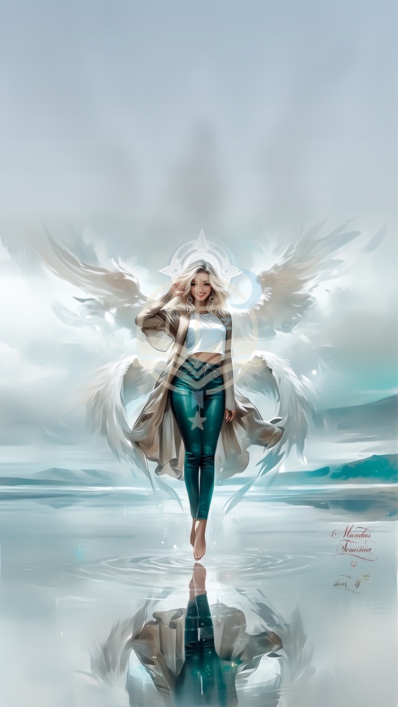 「ウユニに降臨した天使」"An angel descending upon Salar de Uyuni " for Desktop and Mobile