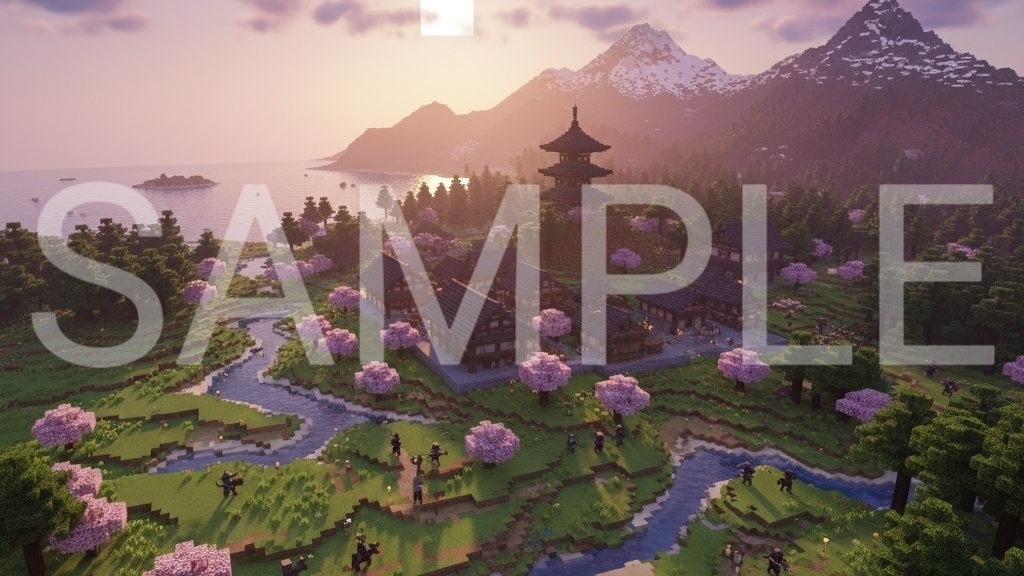 Block World City Background Pack ボクセル街並み素材30枚