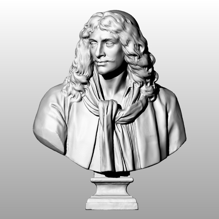 【3Dスキャンモデル】石膏像 モリエール