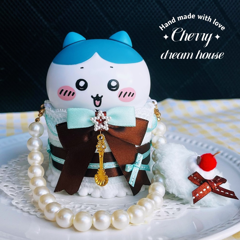 ちいかわ 10cm ぬい服 着ぐるみ チョコミントケーキ 2way バッグ ストラップ 2点セット