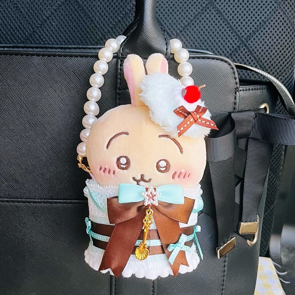 ちいかわ 10cm ぬい服 着ぐるみ チョコミントケーキ 2way バッグ ストラップ 2点セット