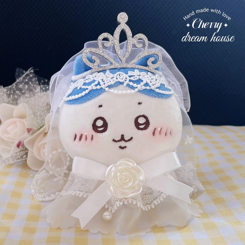 ぬい服 10cm 着せ替え ちいかわ ウェディングドレス 3点セット 結婚式 花嫁