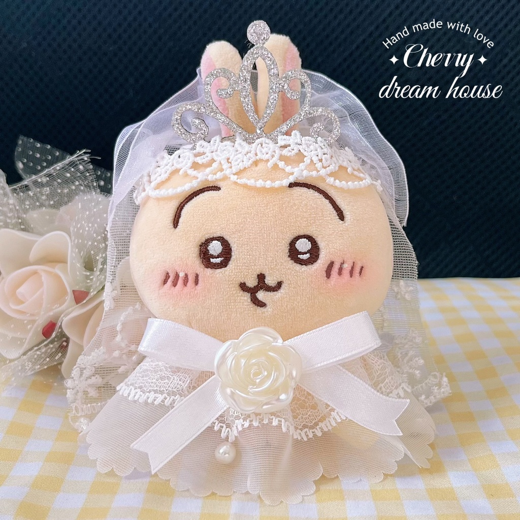 ぬい服 10cm 着せ替え ちいかわ ウェディングドレス 3点セット 結婚式 花嫁