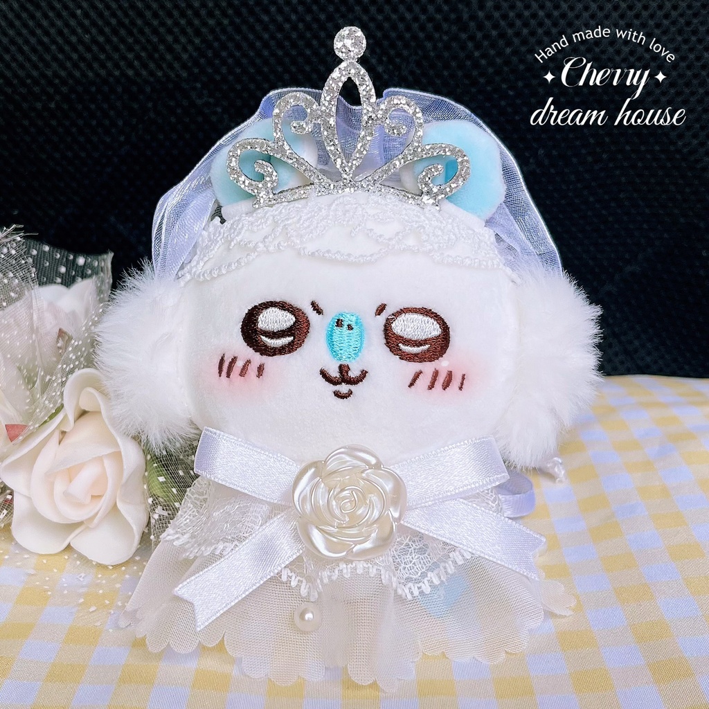 ぬい服 10cm 着せ替え ちいかわ ウェディングドレス 3点セット 結婚式 花嫁