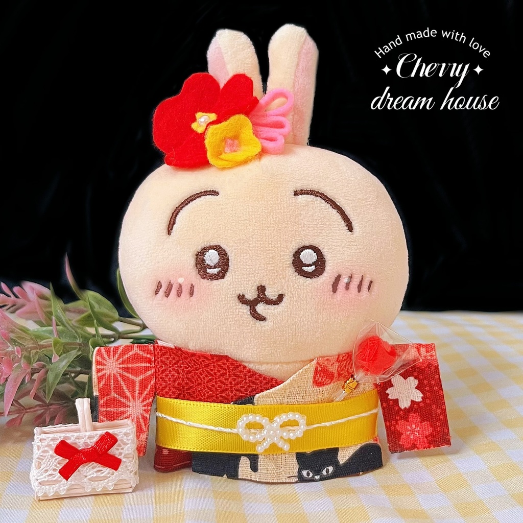 ぬい服 10cm 着せ替え ちいかわ 浴衣 5点セット 夏祭り 花火大会 和風 可愛い