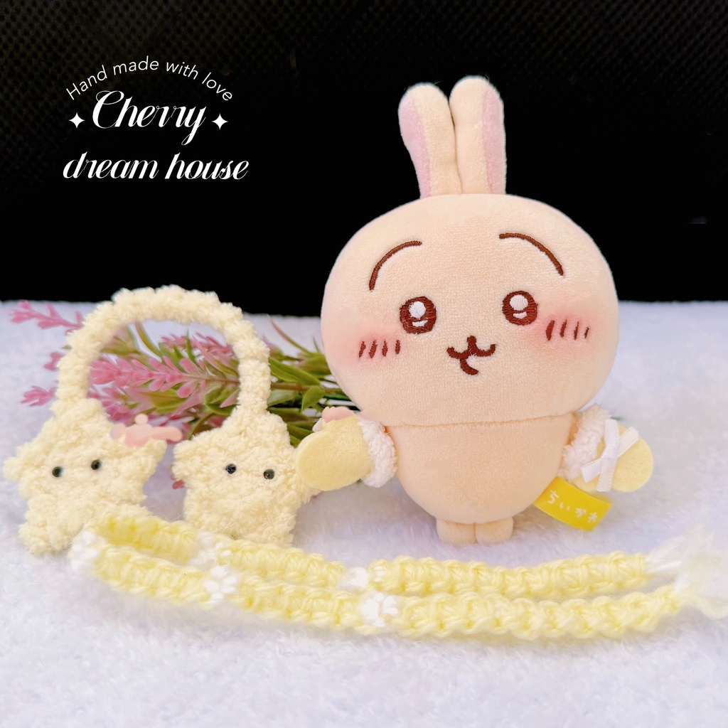 ぬい服 10cm ちいかわ うさぎ 星イヤーマフ 耳当て マフラー 手袋 3点セット モコモコ ふわふわ 可愛い
