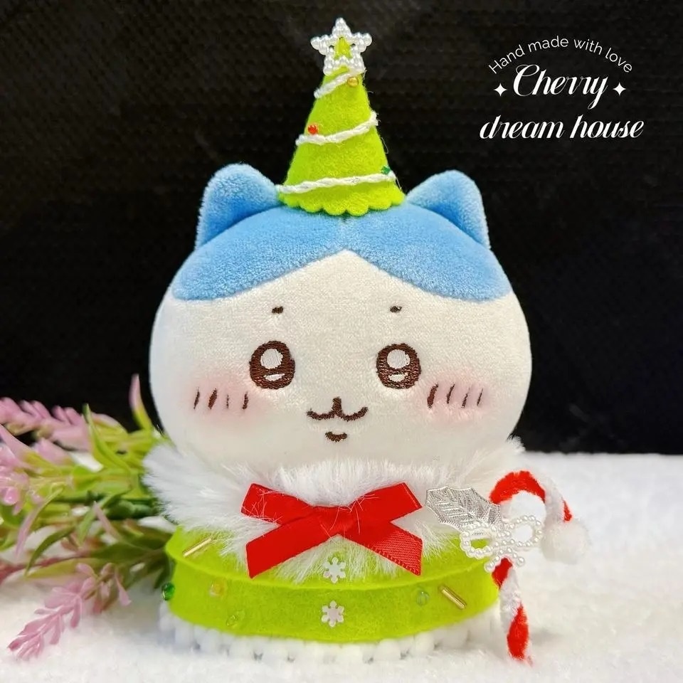 ぬい服 10cm 着せ替え ちいかわ クリスマスツリー キャンディケイン 3点セット 可愛い