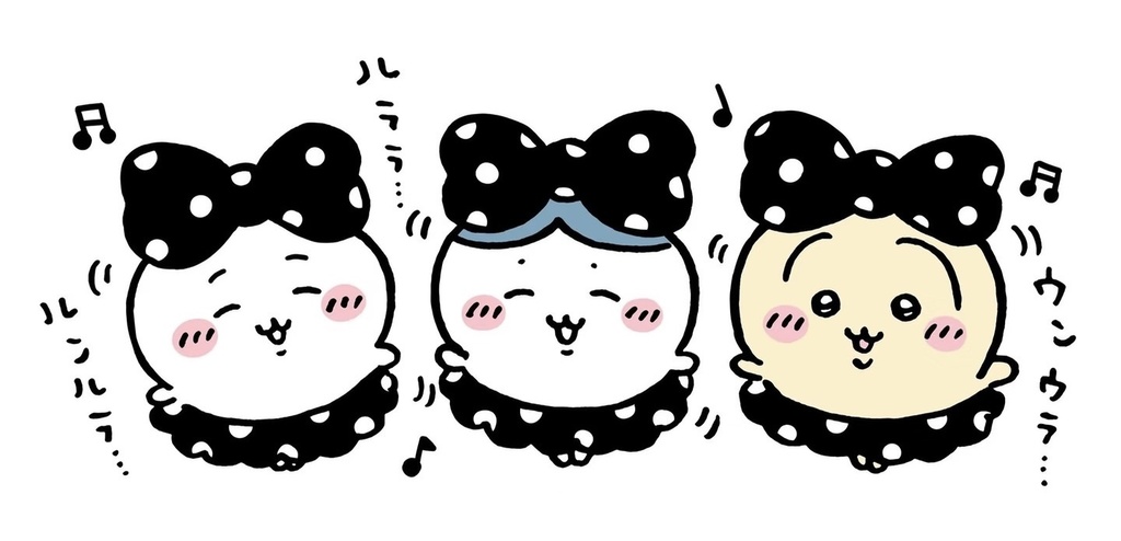 ぬい服 10cm ちいかわ ドット柄 リボン スカート 2点セット 可愛い