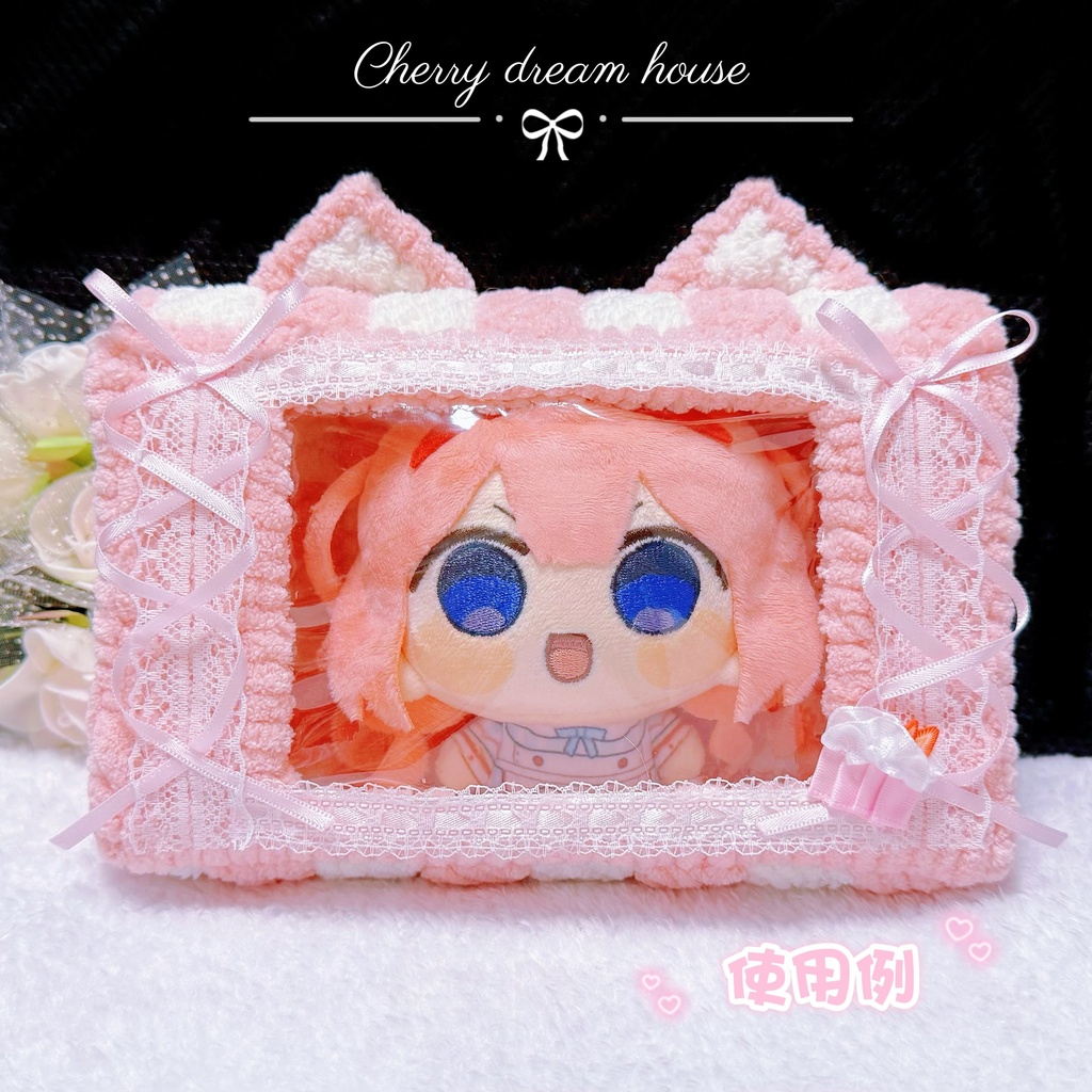 推しぬいバッグ ショルダーバッグ 痛バッグ2way 可愛い 猫耳 ピンク