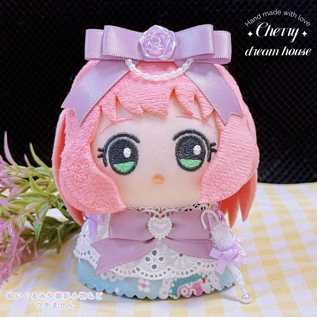 ぬい服 10cm ちびぐるみ ちびぬい アンティーク風 ワンピース 3点セット