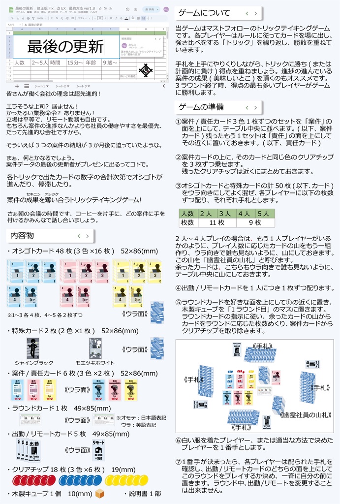 最後の更新 4個セット