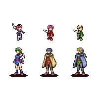 【SRPGstudio】低身長_シーフ女＆スカウト女（髪型、服装、身長差分）モーション、キャラチップ素材（saniファイル付）