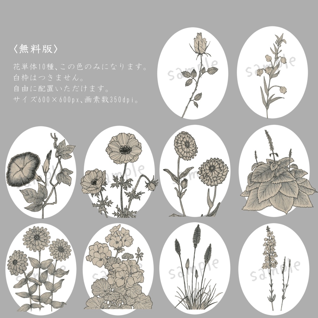 花言葉付き素材集