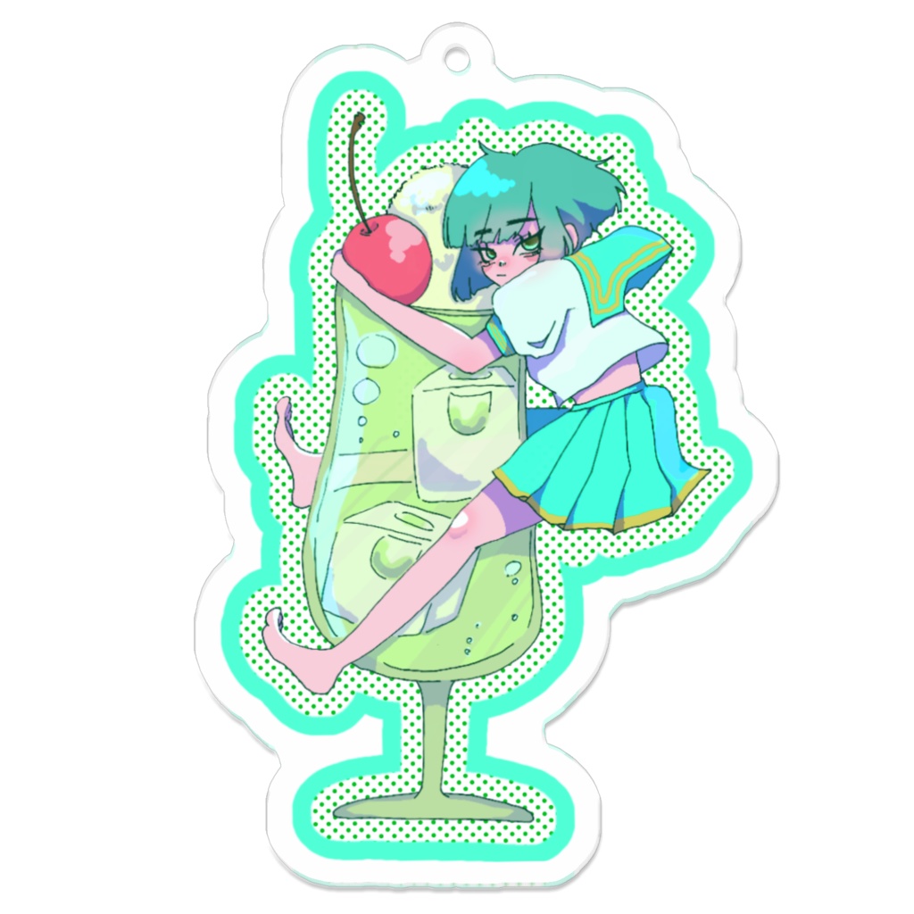 クリームソーダは私のもの!アクリルキーホルダー