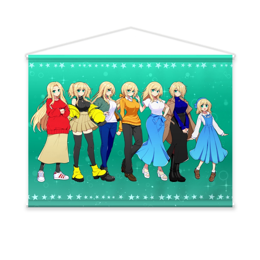 【OC】翠眼金髪のエリザベス　B2タペストリー