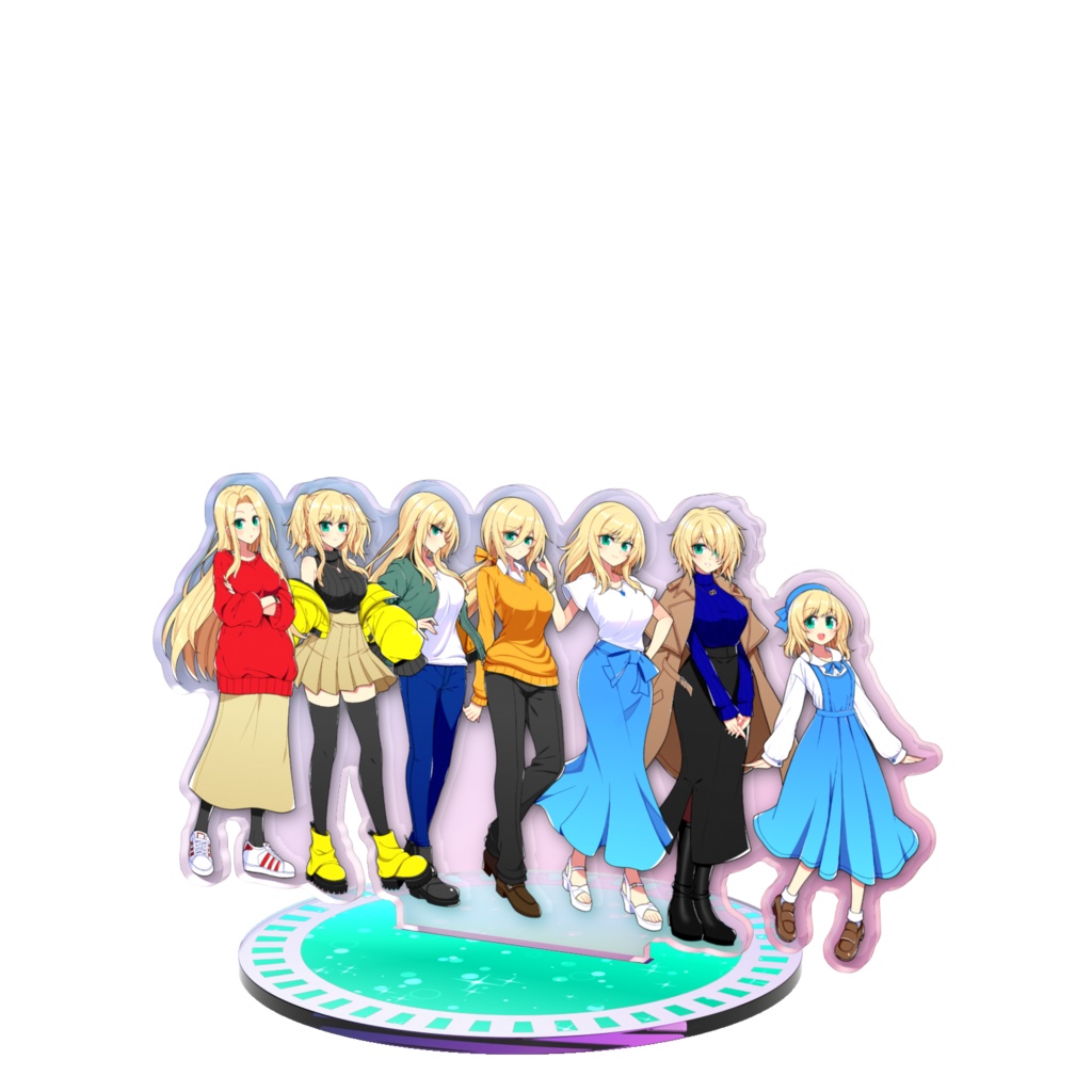 【OC】翠眼金髪のエリザベス　アクリルスタンド　集合